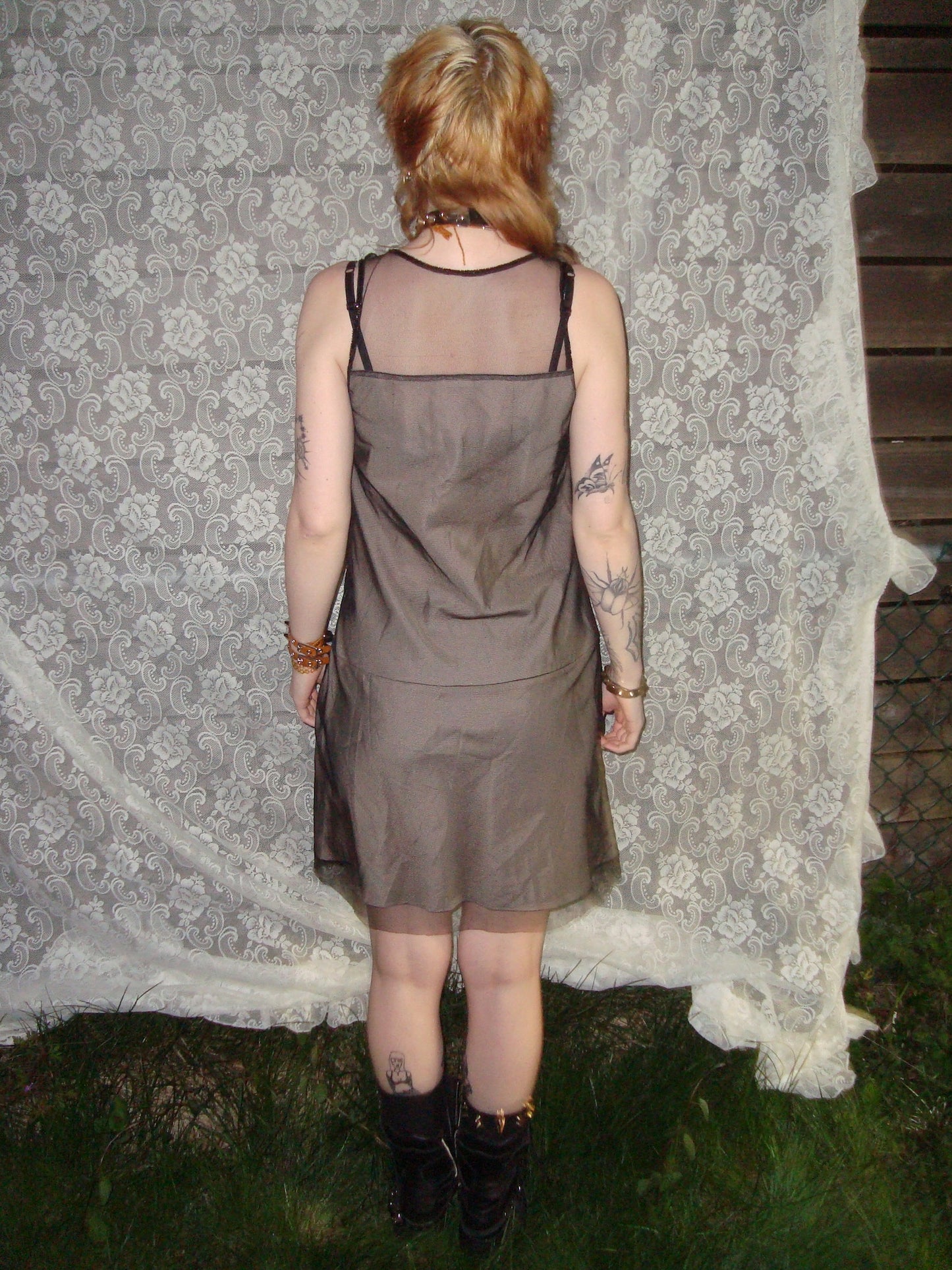 20s style beaded mesh dress