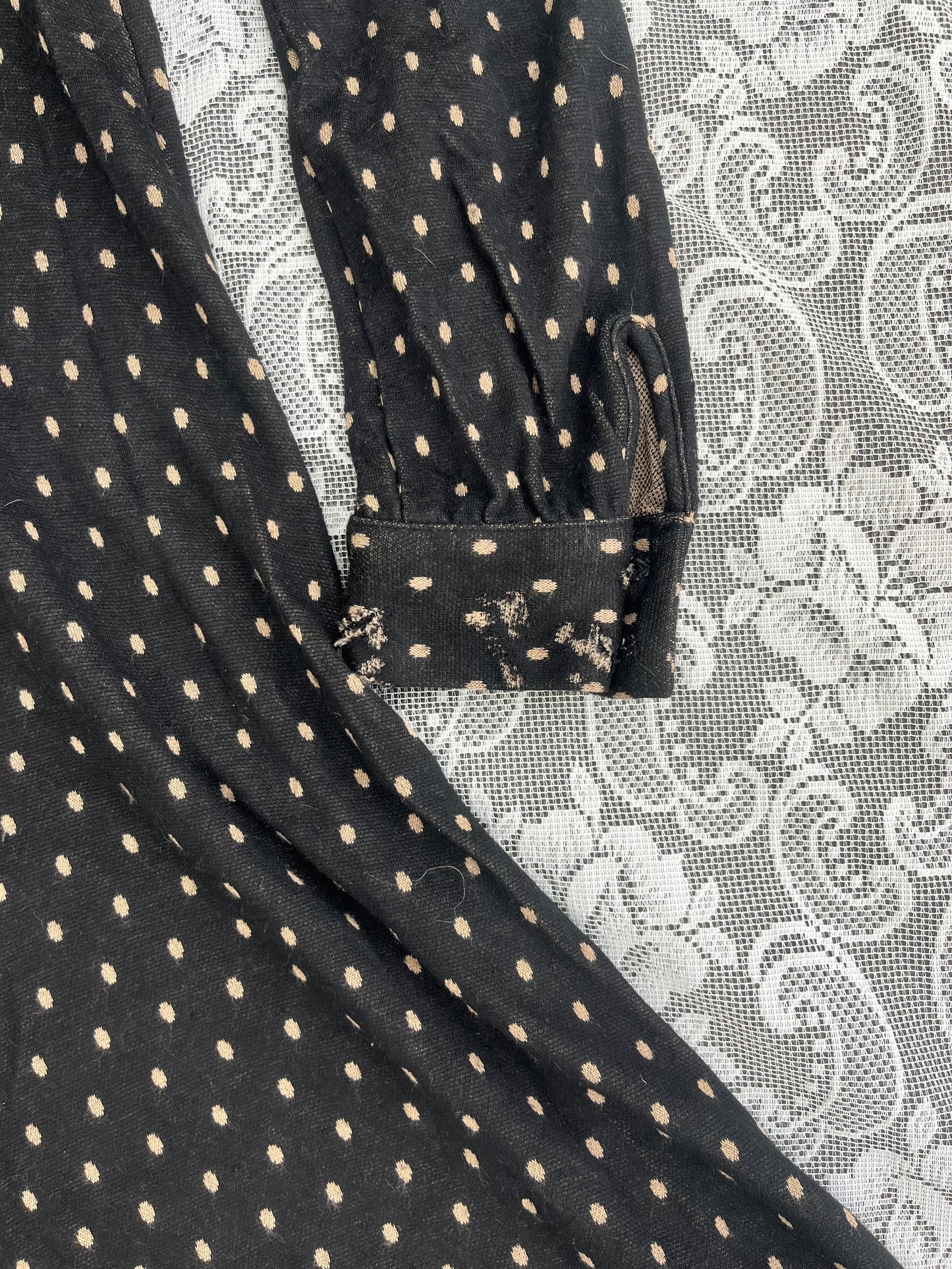 vintage distressed polka dot betsey johnson dress