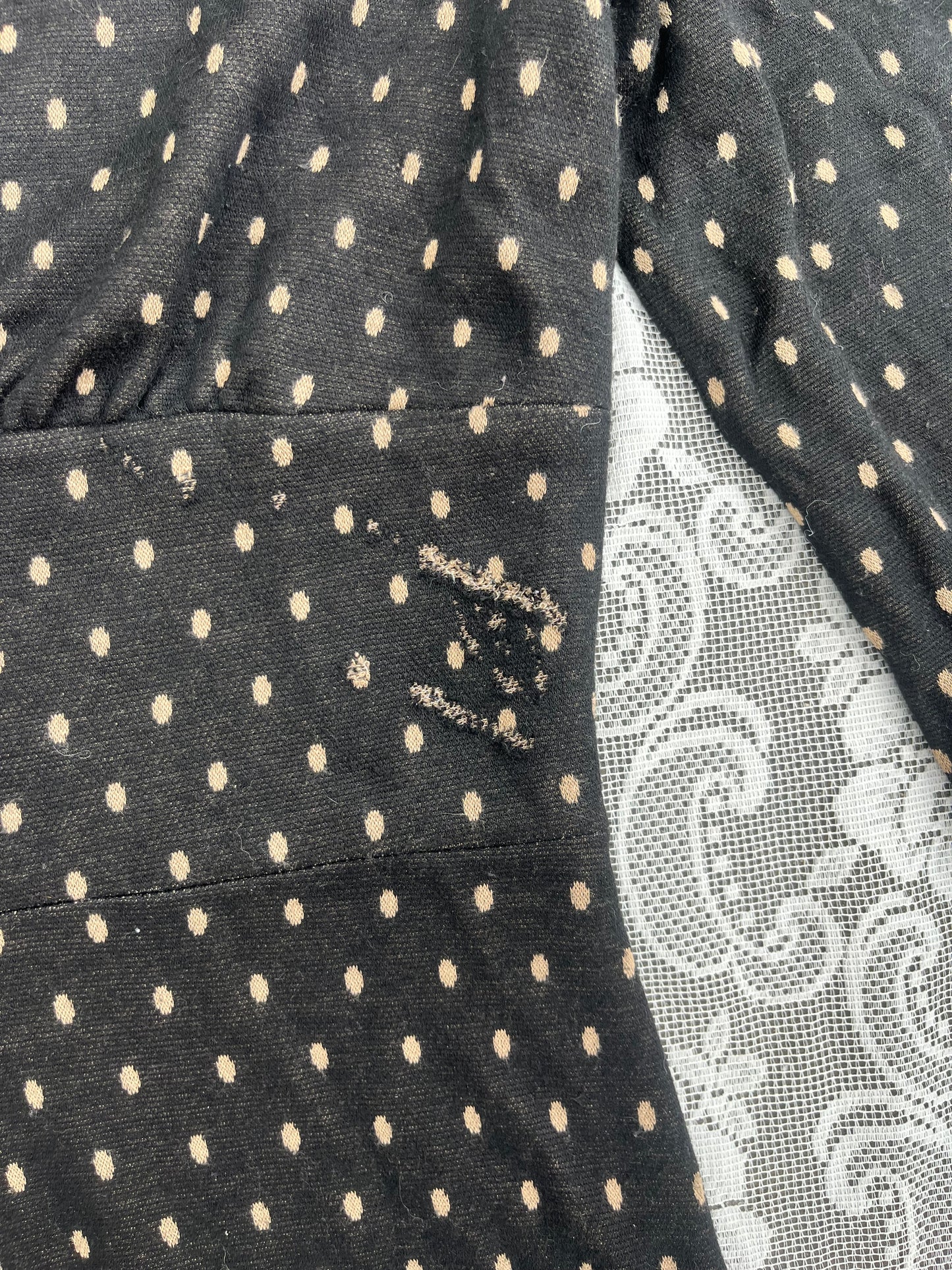 vintage distressed polka dot betsey johnson dress