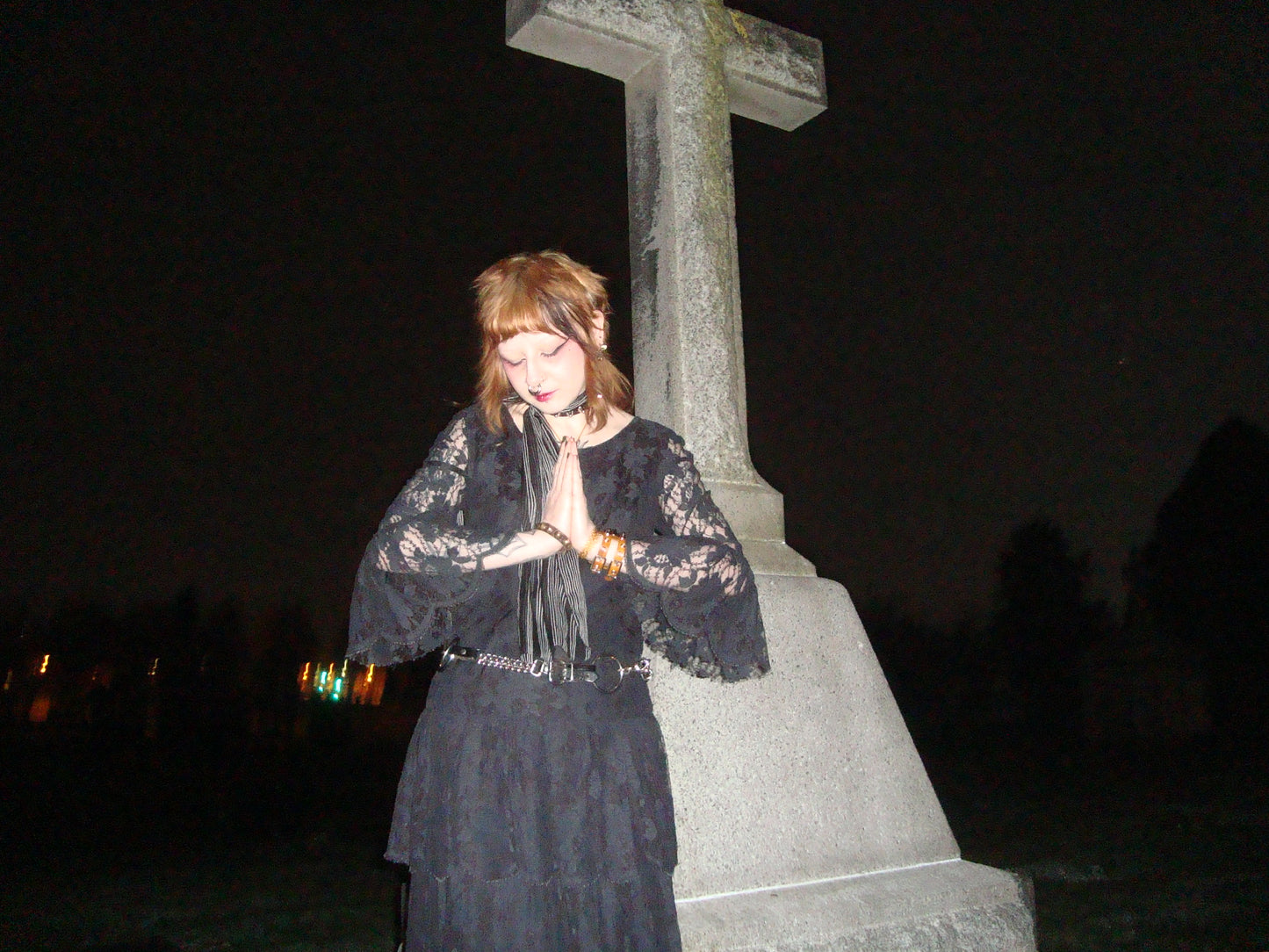 handmade antique black lace mourning dress