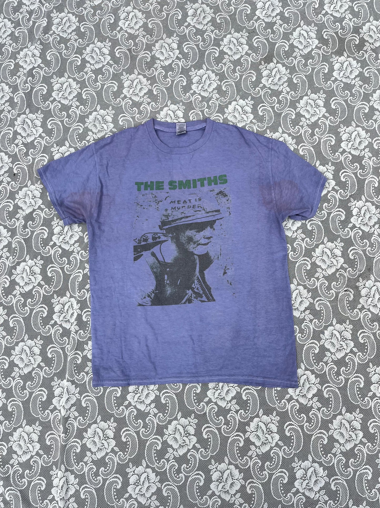 hand dyed purple ‘the smiths’ meat is murder tshirt