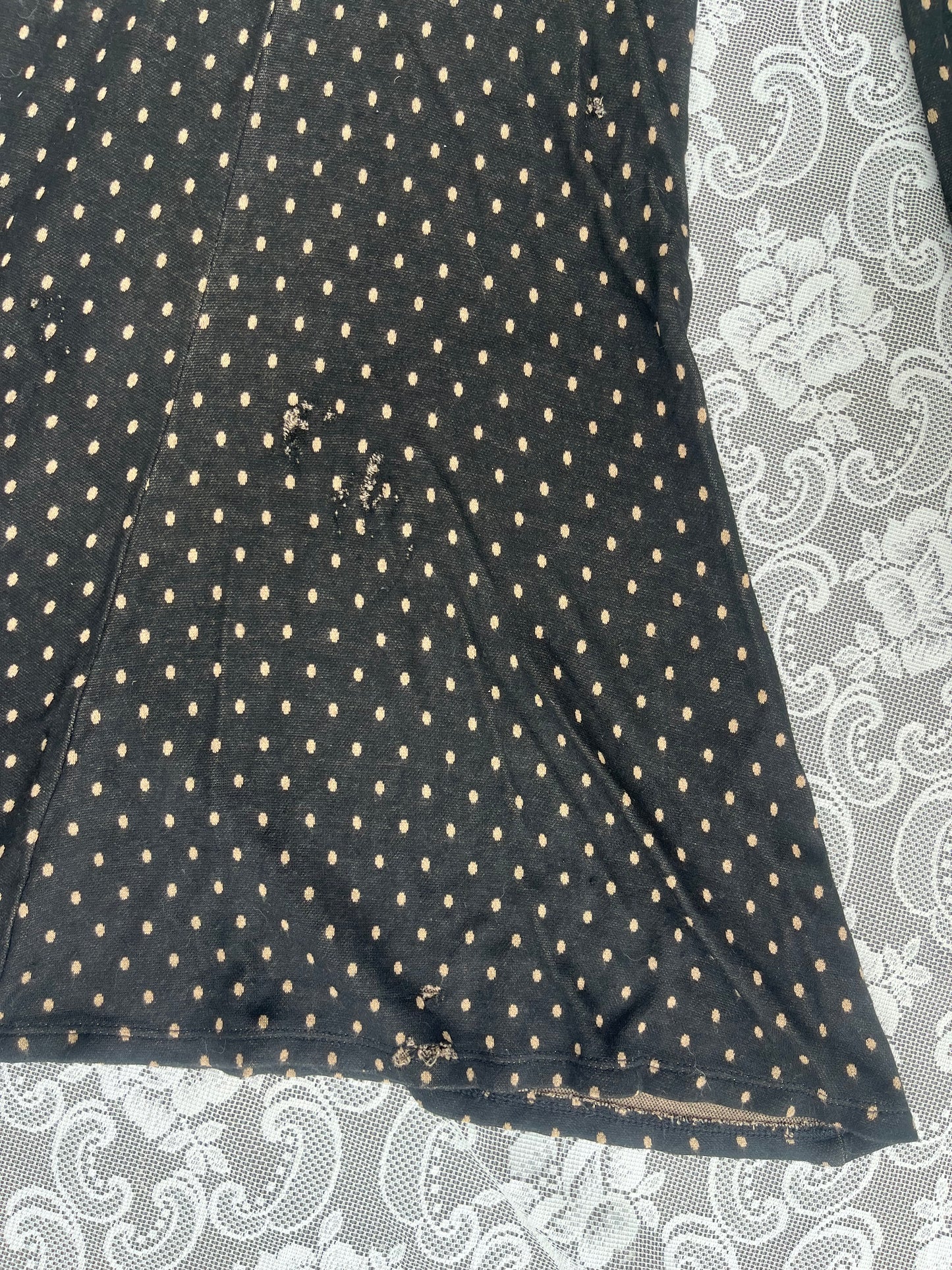 vintage distressed polka dot betsey johnson dress