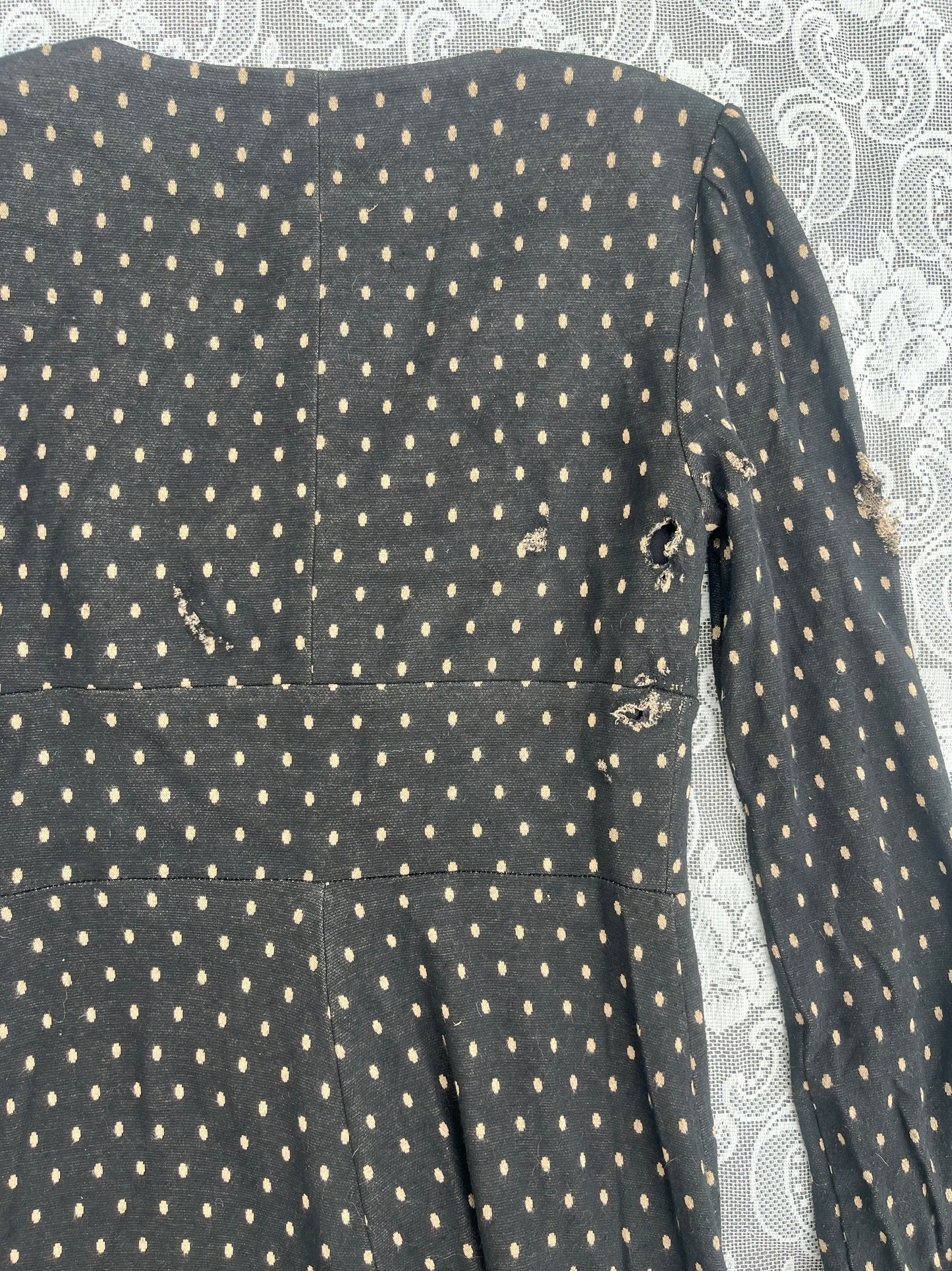 vintage distressed polka dot betsey johnson dress