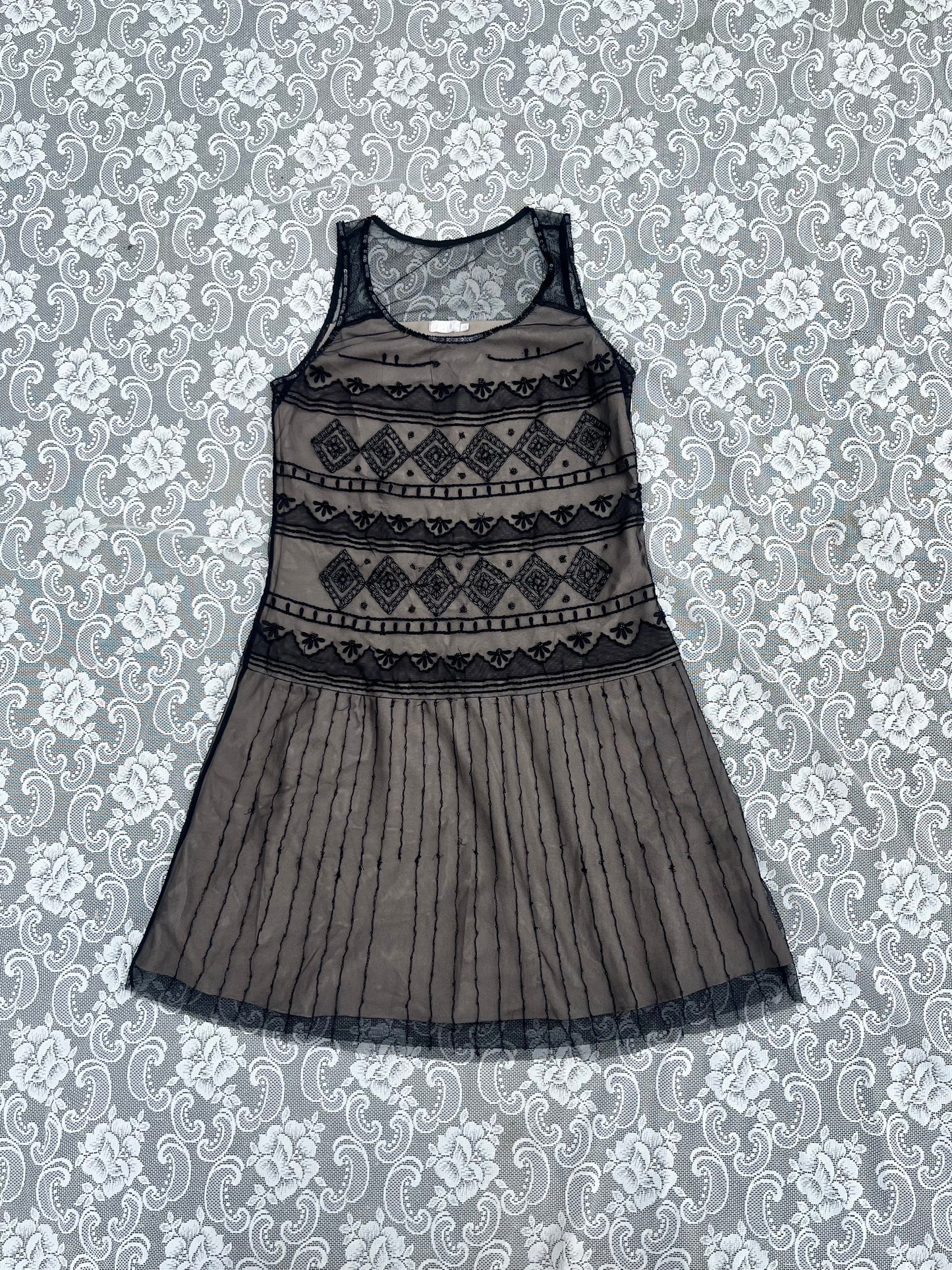 20s style beaded mesh dress